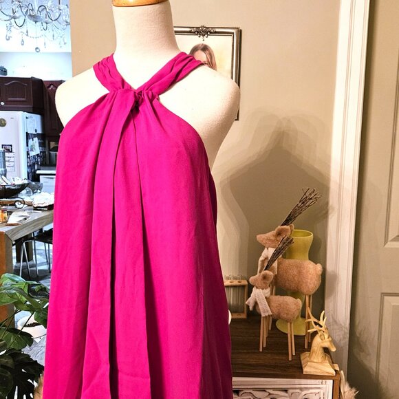 NWT Trina Turk A Line Halter Mini Dress, sz Large - Picture 5 of 9